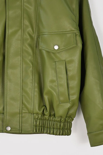 Lune London | Green Faux Leather Jacket