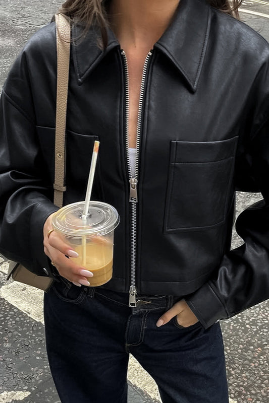 Lune London | Figure Matte Leather Short Jacket