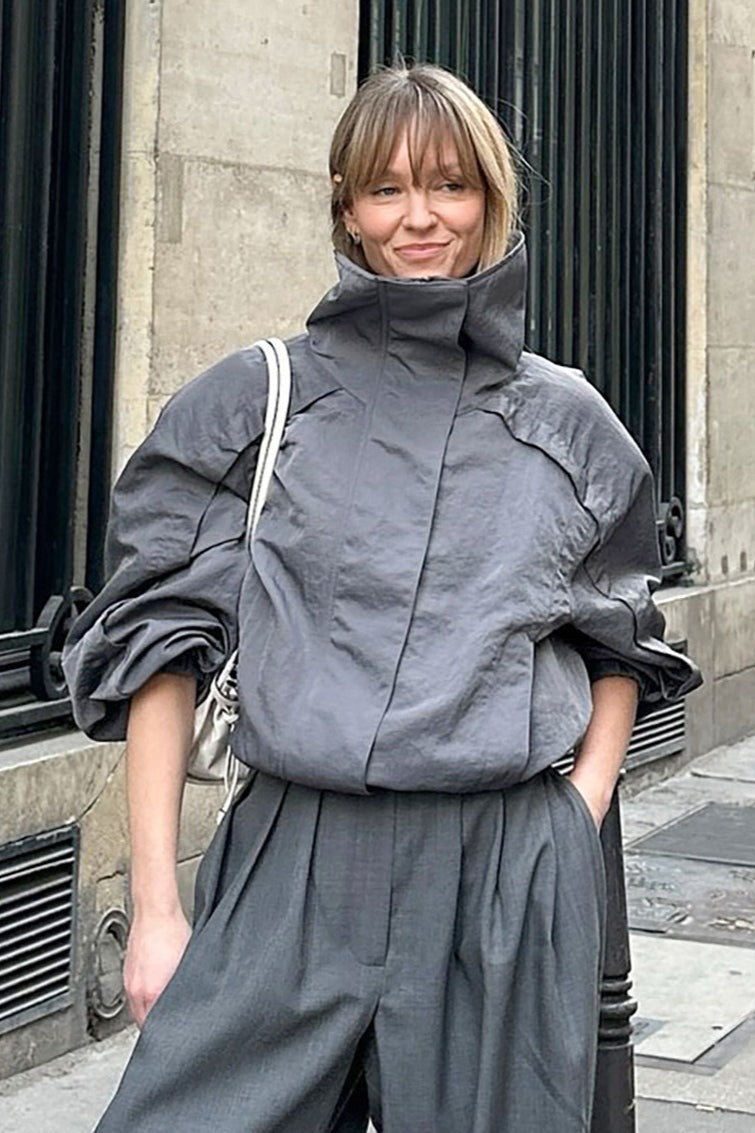 Lune London | Gray High Collar Jacket
