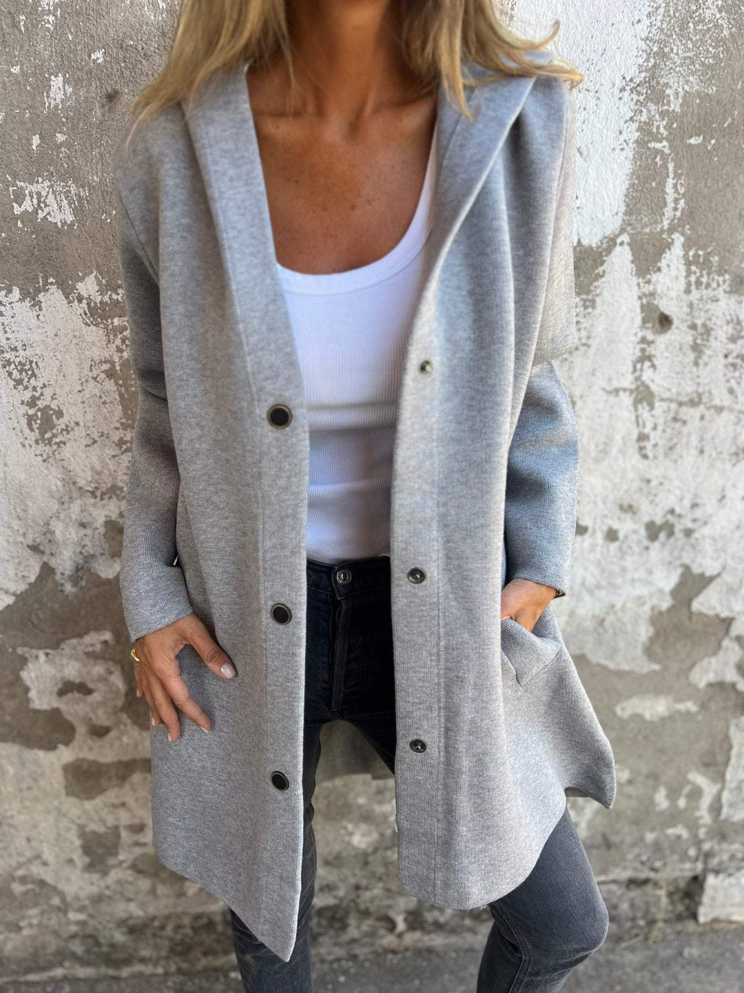 Lune London | Casual Single-Breasted Blazer with Hood
