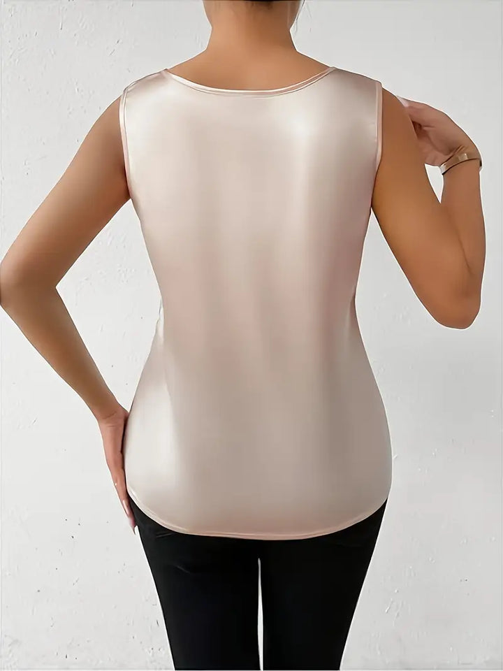Lune London | Satin blouse with floral detail for women