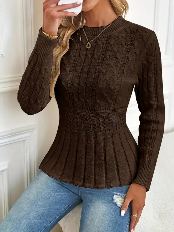 Lune London | Cozy stylish chunky knit sweater with round neckline