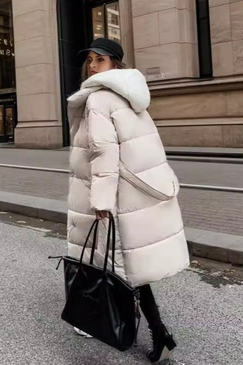 Lune London | Mid-length hooded puffer jacket