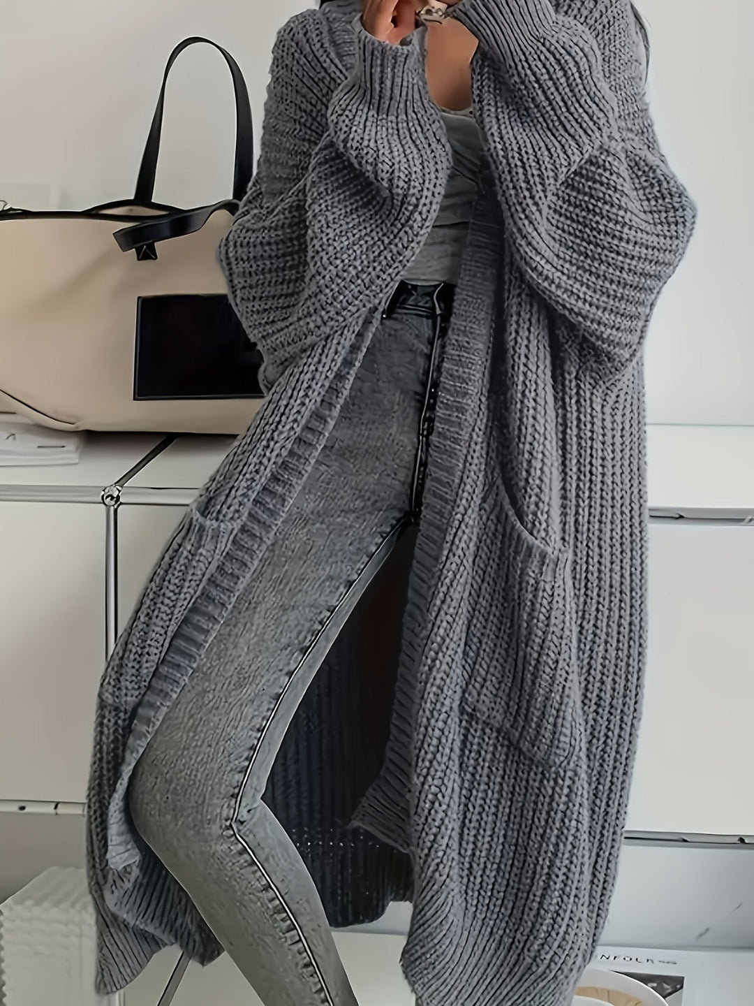 Lune London | Cozy knit cardigan with belt for women