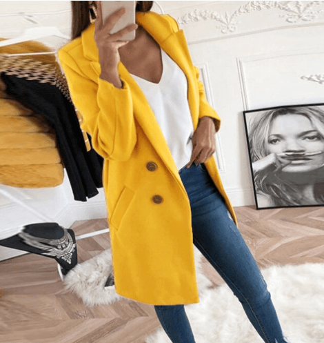 Lune London | Women's Double-Breasted Wool Coat