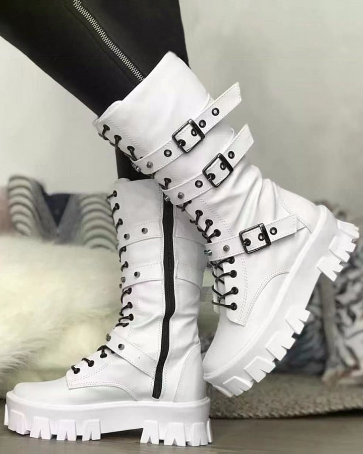 Lune London | Boots with zipper and buckles