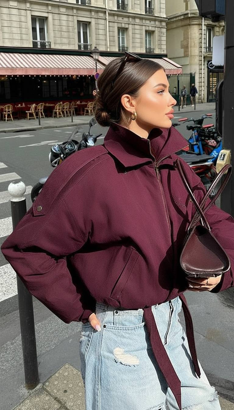 Lune London | Loose Short Stand-Up Collar Jacket