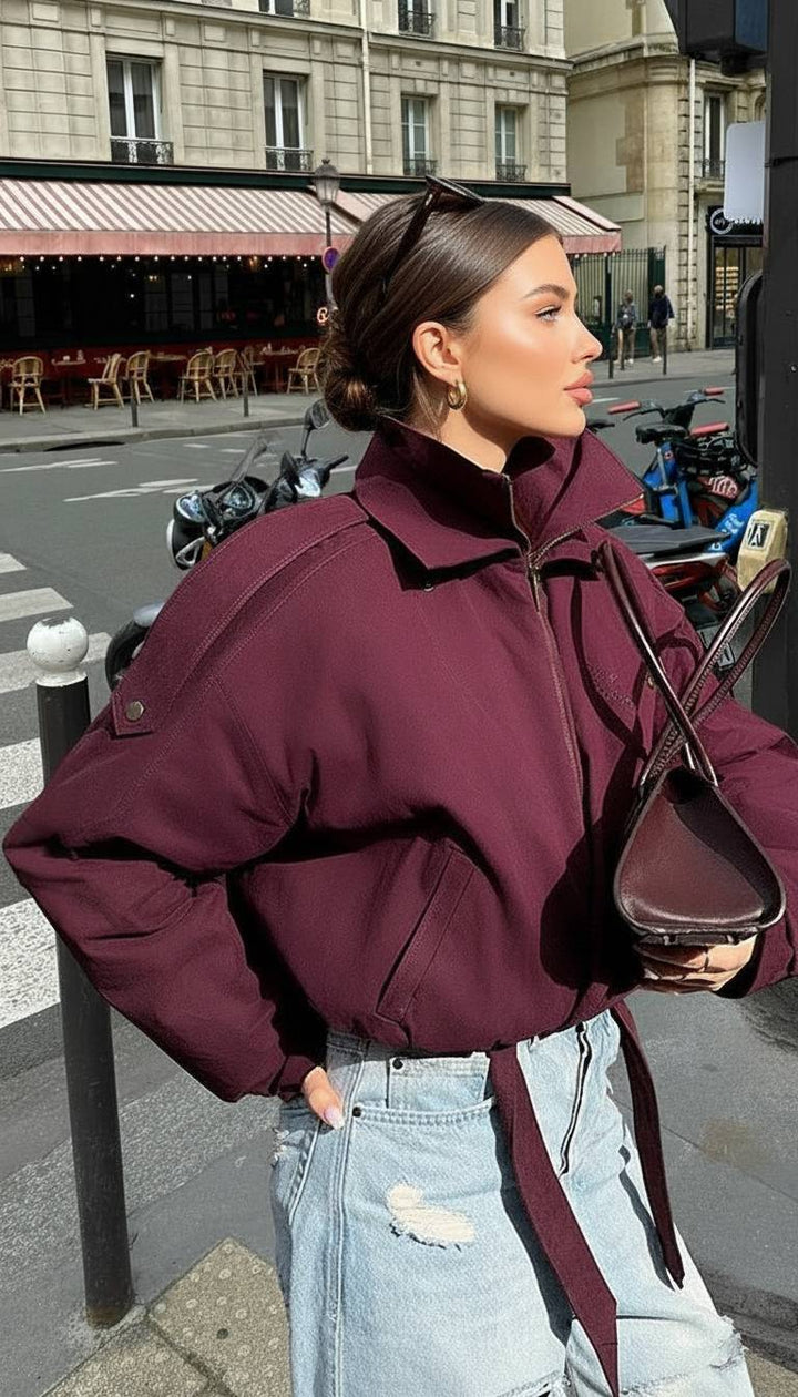 Lune London | Loose Short Stand-Up Collar Jacket