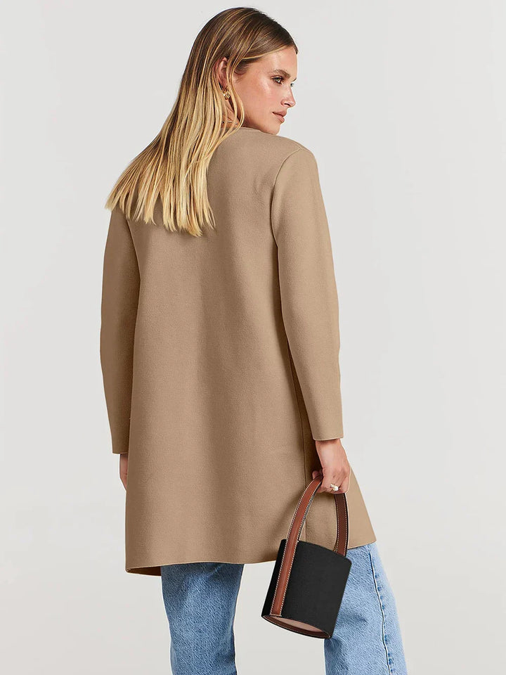 Lune London | Coat - Loose Fit - Knee Length - Wide Lapel - Minimalist Design