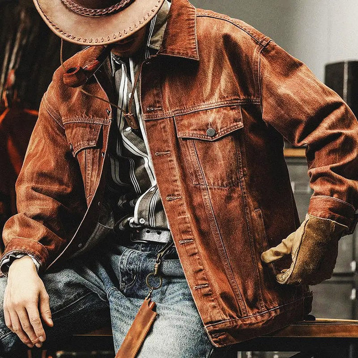 Lune London | Brown Denim Jacket for Men