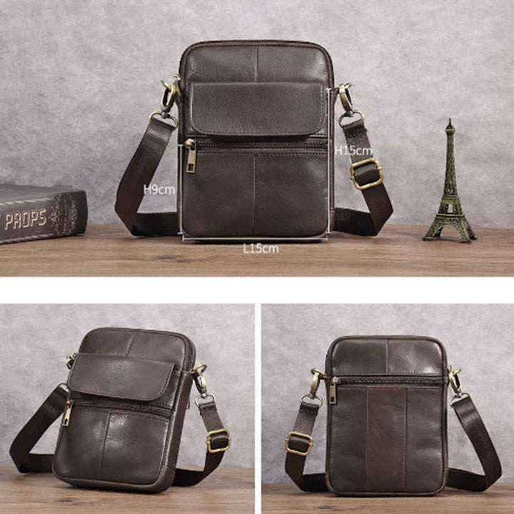 Lune London | Small Shoulder Bag Made of Genuine Leather for Men