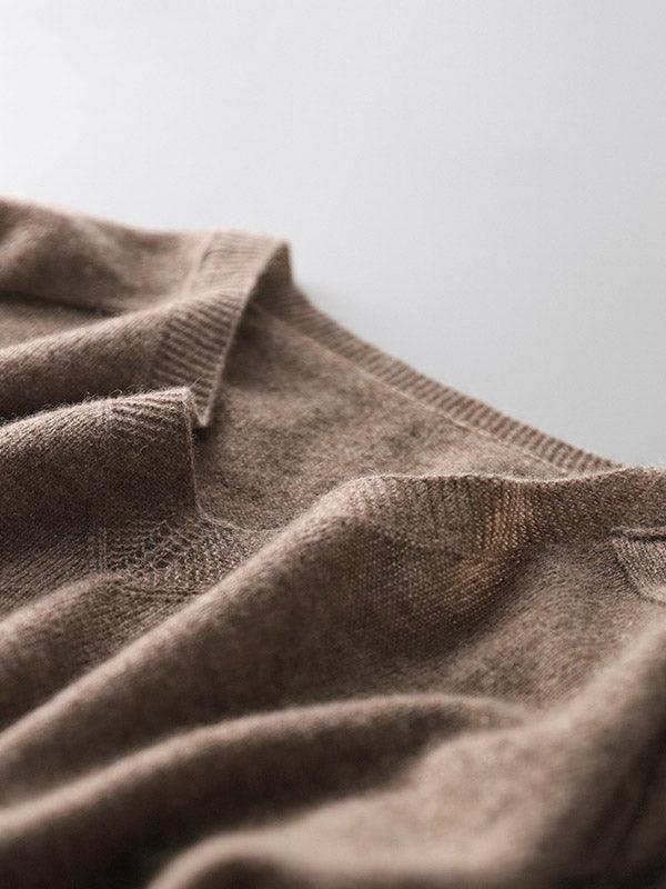 Lune London | Luxurious soft cashmere V neck sweater for women