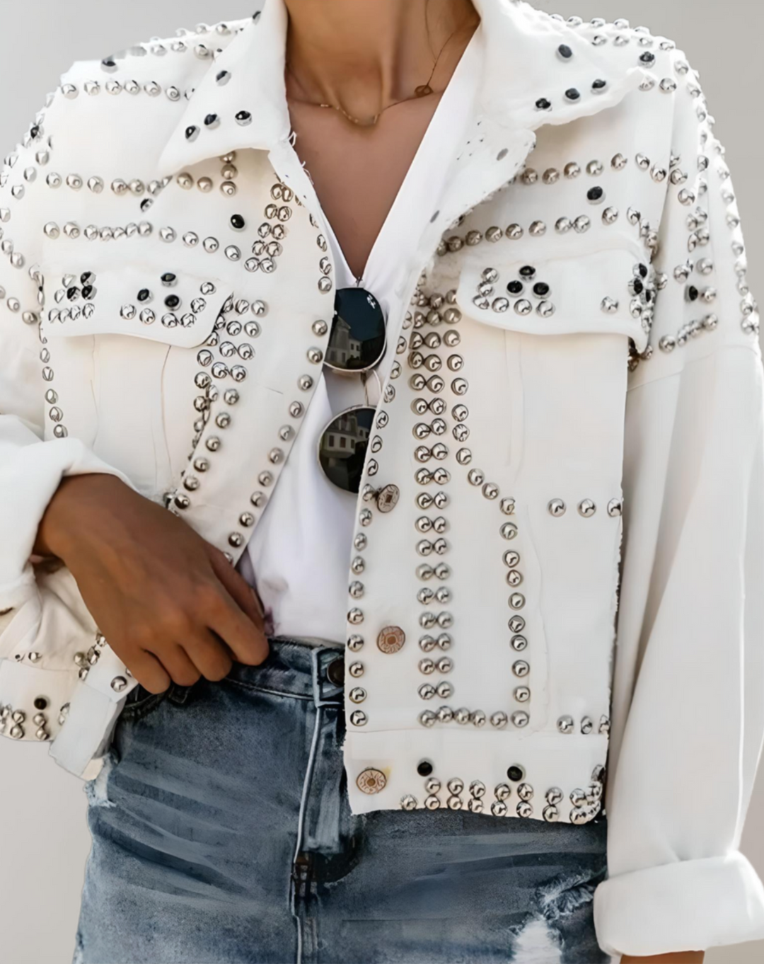 Lune London | Casual denim jacket with studs - Durable and stylish for everyday use