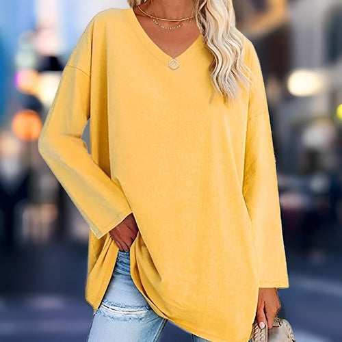 Lune London - Your trendy long sleeve T-shirt with V-neck for comfort