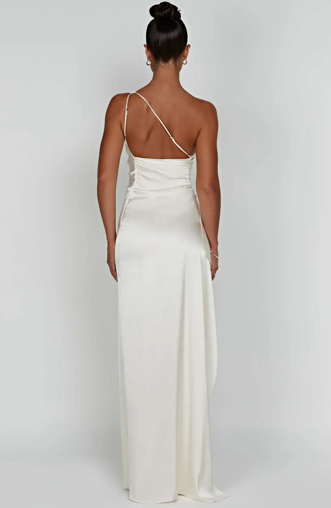 Lune London | one-shoulder satin split dress