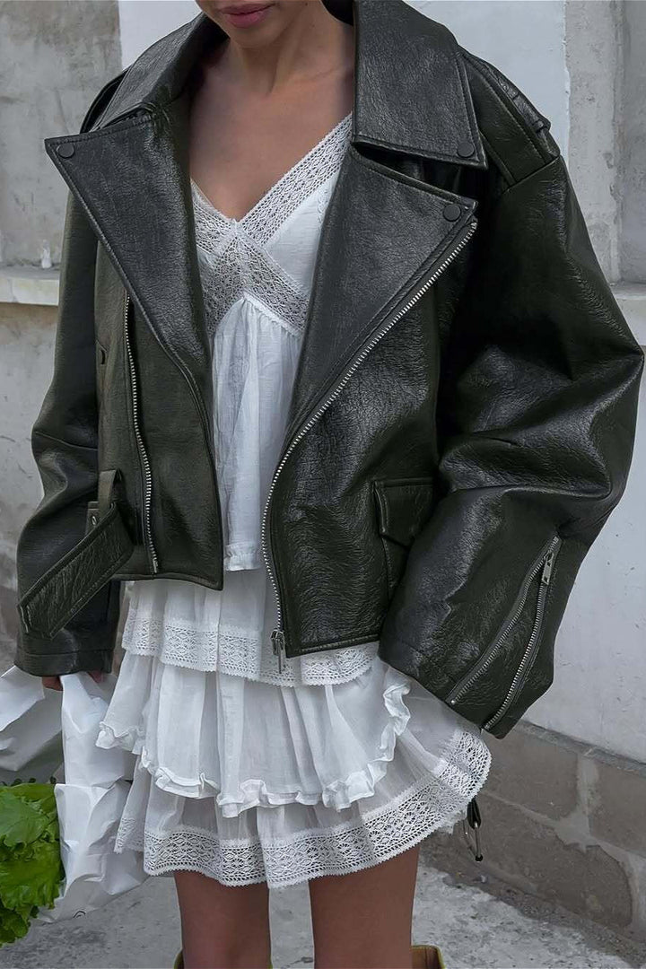 Lune London | Up Green Leather Motorcycle Jacket