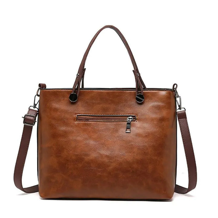Lune London | Structured leather handbag with two compartments for women