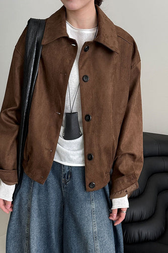 Lune London | Suede Lapel Collar Jacket