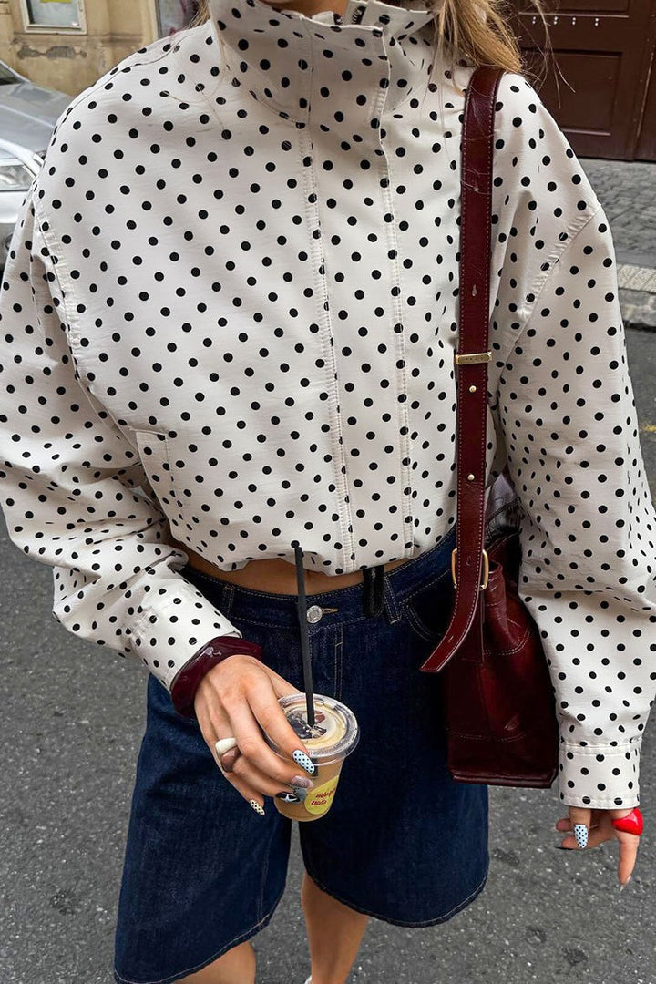 Lune London | Dot Drawstring Bomber Jacket