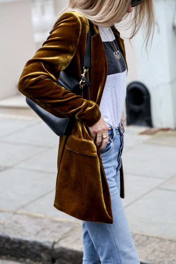 Lune London | Blazer Made Of Velvet In Street Style