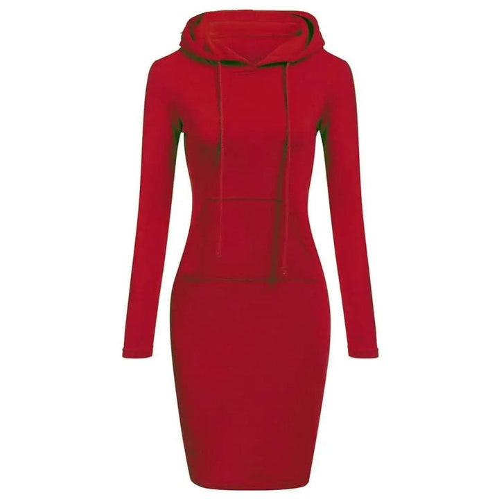 Lune London | Hoodie Dress - Long Sleeves - Adjustable Hood - Kangaroo Pocket - Slim Fit