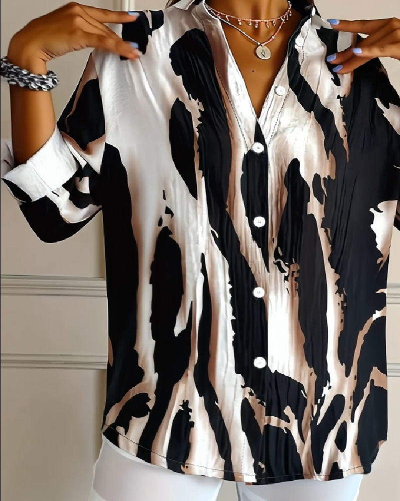 Lune London | Stand Collar Irregular Printed