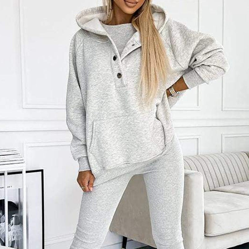 Lune London | 3-piece women's sports set with oversized sweatshirt and slim pants
