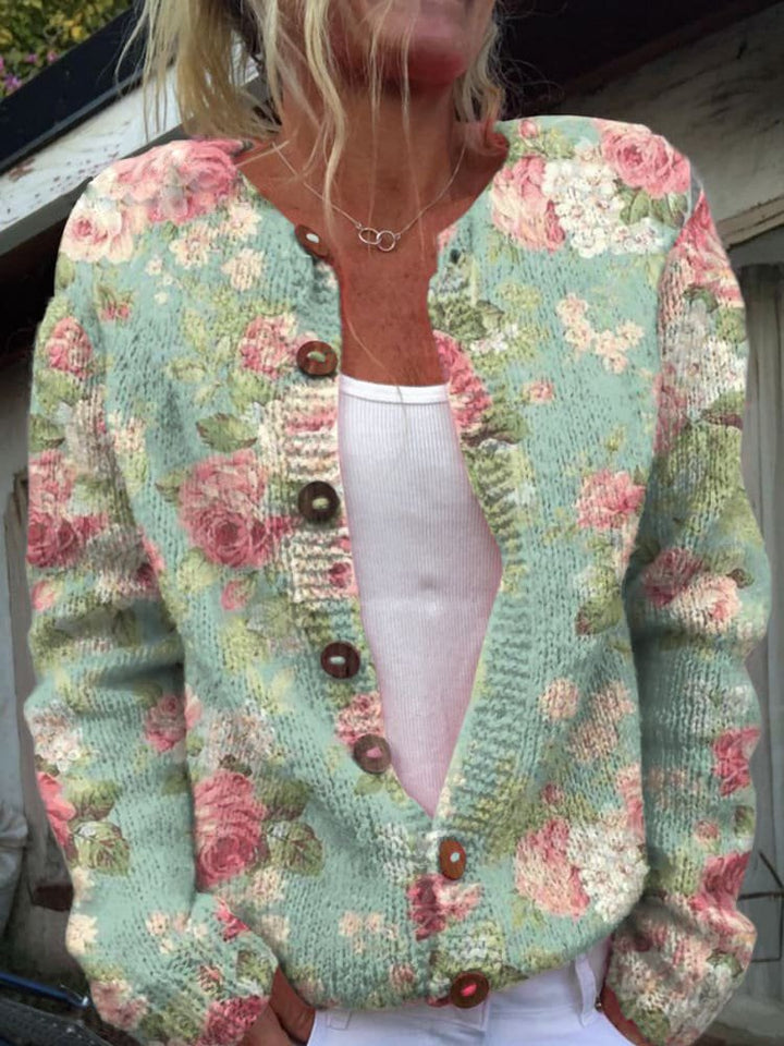Lune London | Soft Cardigan with Flower Embroidery