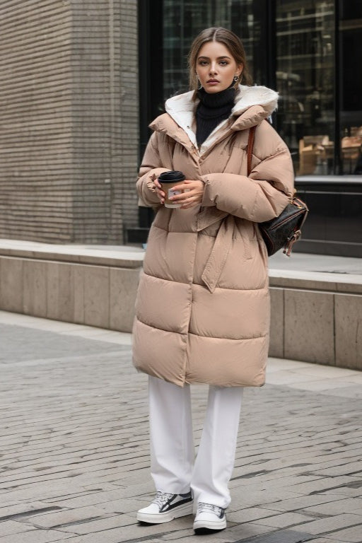 Lune London | Mid-length hooded puffer jacket