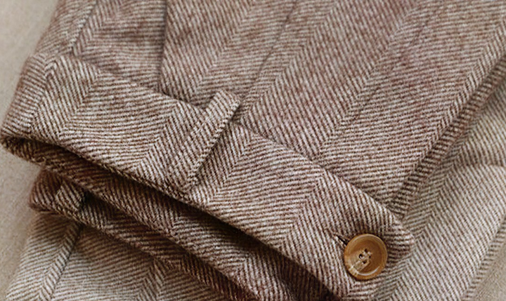 Women’s High-Waist Cotton-Blend Pants with Slim Fit & Decorative Details | Lune London