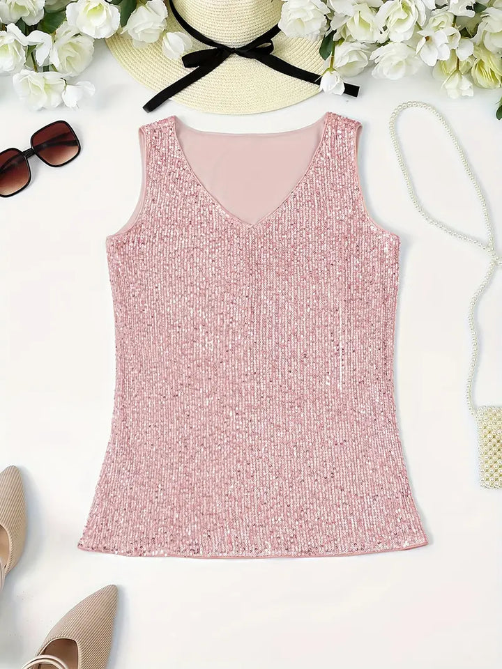 Lune London | Sleeveless Top with Sequins