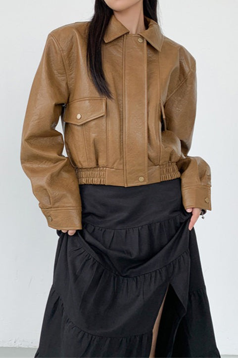 Lune London | PU Leather Lapel Jacket