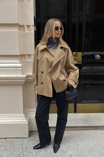 Lune London | Khaki Trench Collar Jacket