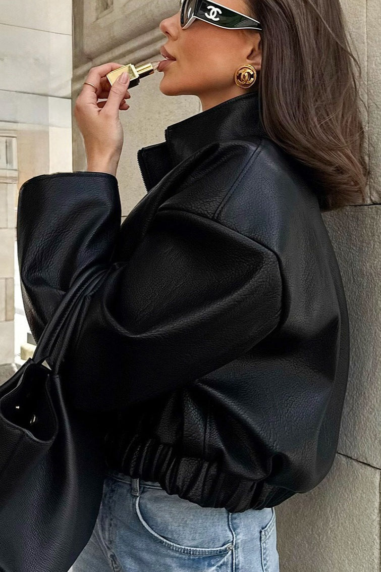 Lune London | Black PU Leather Jacket