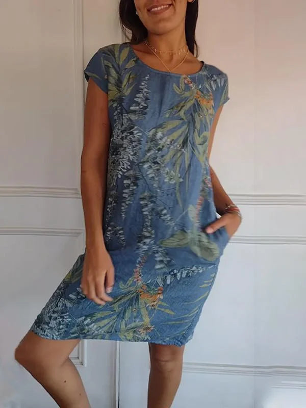Lune London | Women Printed Cotton and Linen Dress