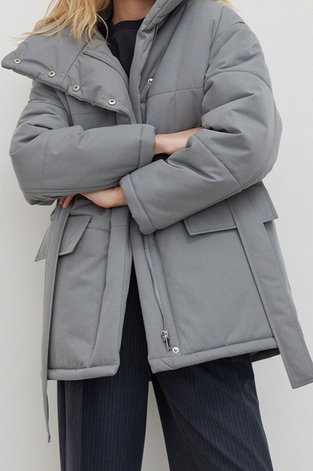 Lune London | Cotton Ties Waist Puffer Jacket