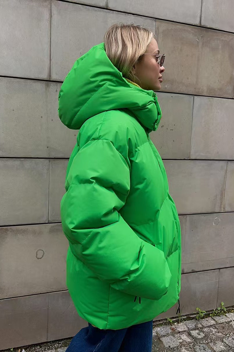 Lune London | Duty Zipper Hooded Puffer Coat