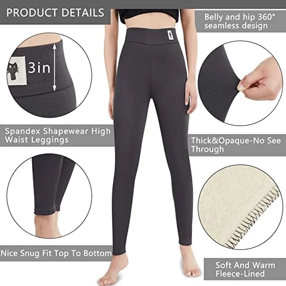 Lune London | Women's winter fleece pants - Warm shaping effect leggings