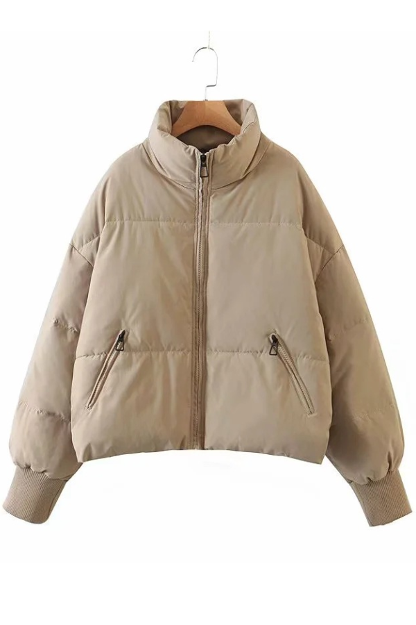 Lune London | Collars Zipper Pocket Thick Warm Cotton Jacket