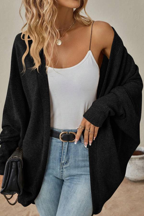 Lune London | Bat Sleeve Cardigan Loose Knit Jacket