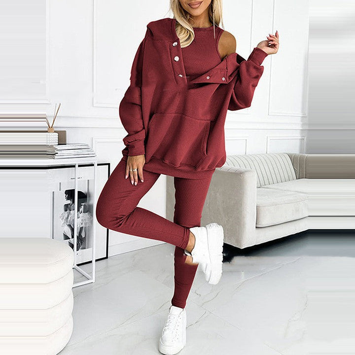 Lune London | 3-piece women's sports set with oversized sweatshirt and slim pants