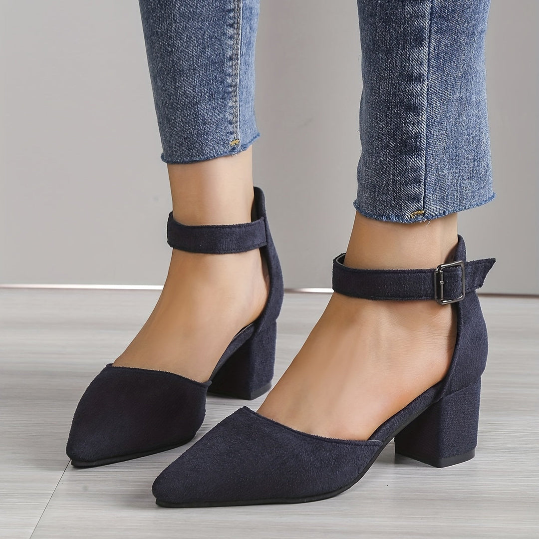 Lune London | Women's sandals with block heel lacing, with ankle strap, elegant