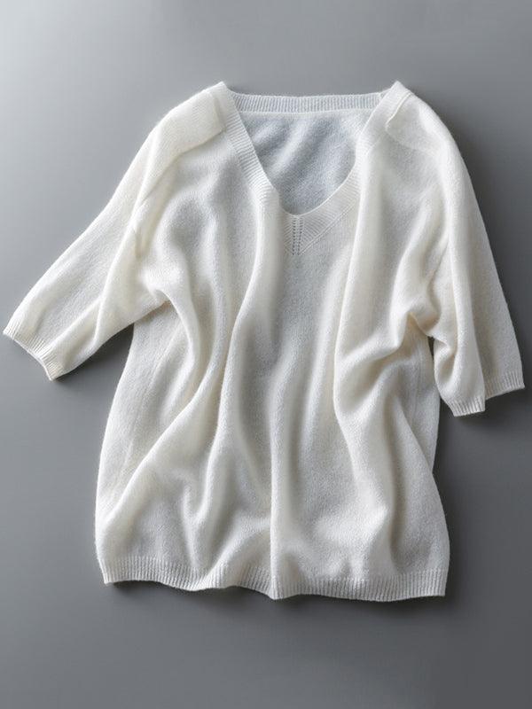 Lune London | Luxurious soft cashmere V neck sweater for women