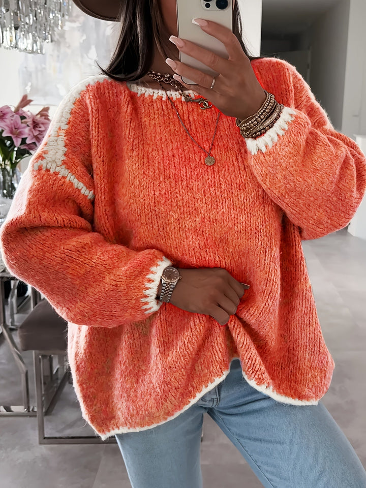 Lune London | Loose Knit Sweater Soft and Cozy Unique Crochet Details