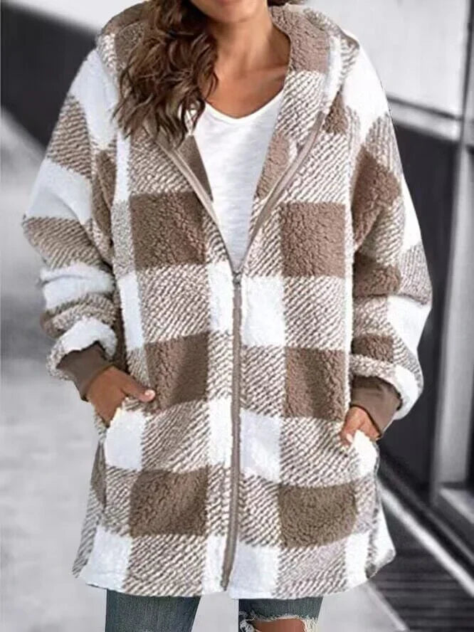 Lune London | Oversized Check Coat Plus Size