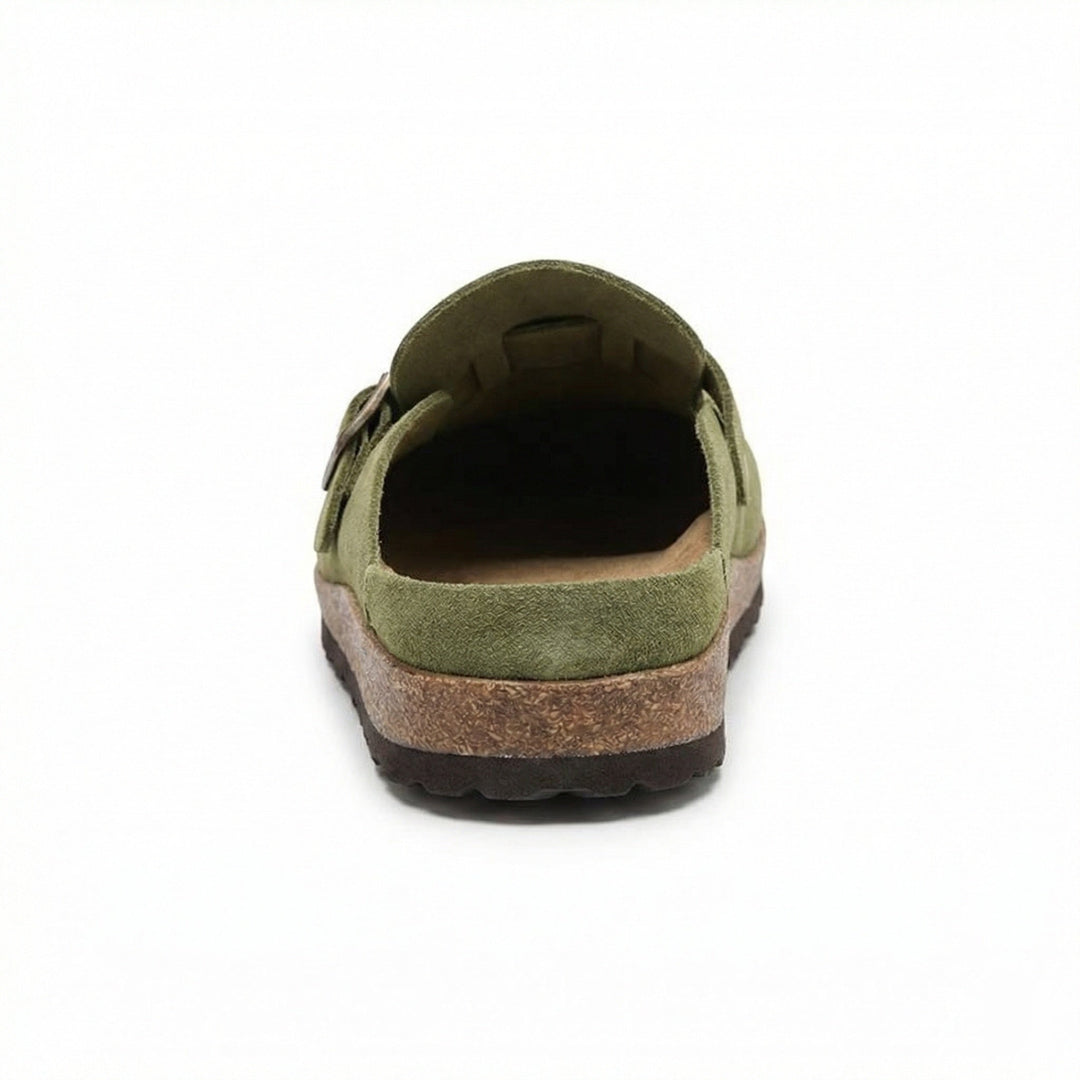 Clogs - Women's Retro Suede Slip-On Mule