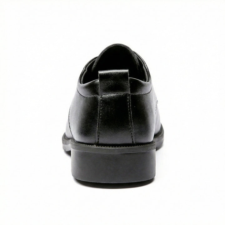 Men's Elegant Leather Lace-Up Shoes with Non-Slip Sole