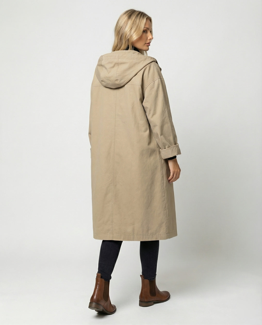 Women’s Long Waterproof Trench Coat with Windproof Protection | Lune London
