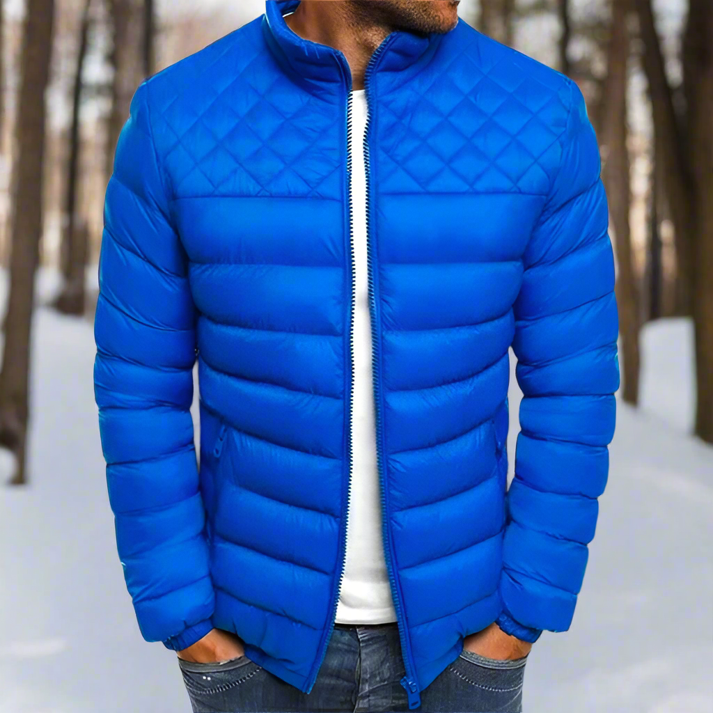 Lune London | Padded Jacket - High Collar Zipper Hip-Length Padded Jacket