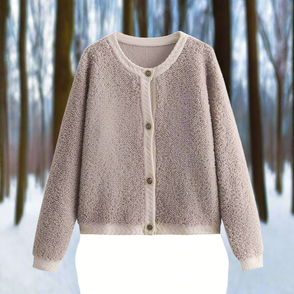 Lune London | Cardigan Jacket - Soft Teddy Texture - Open Front - Casual Cut
